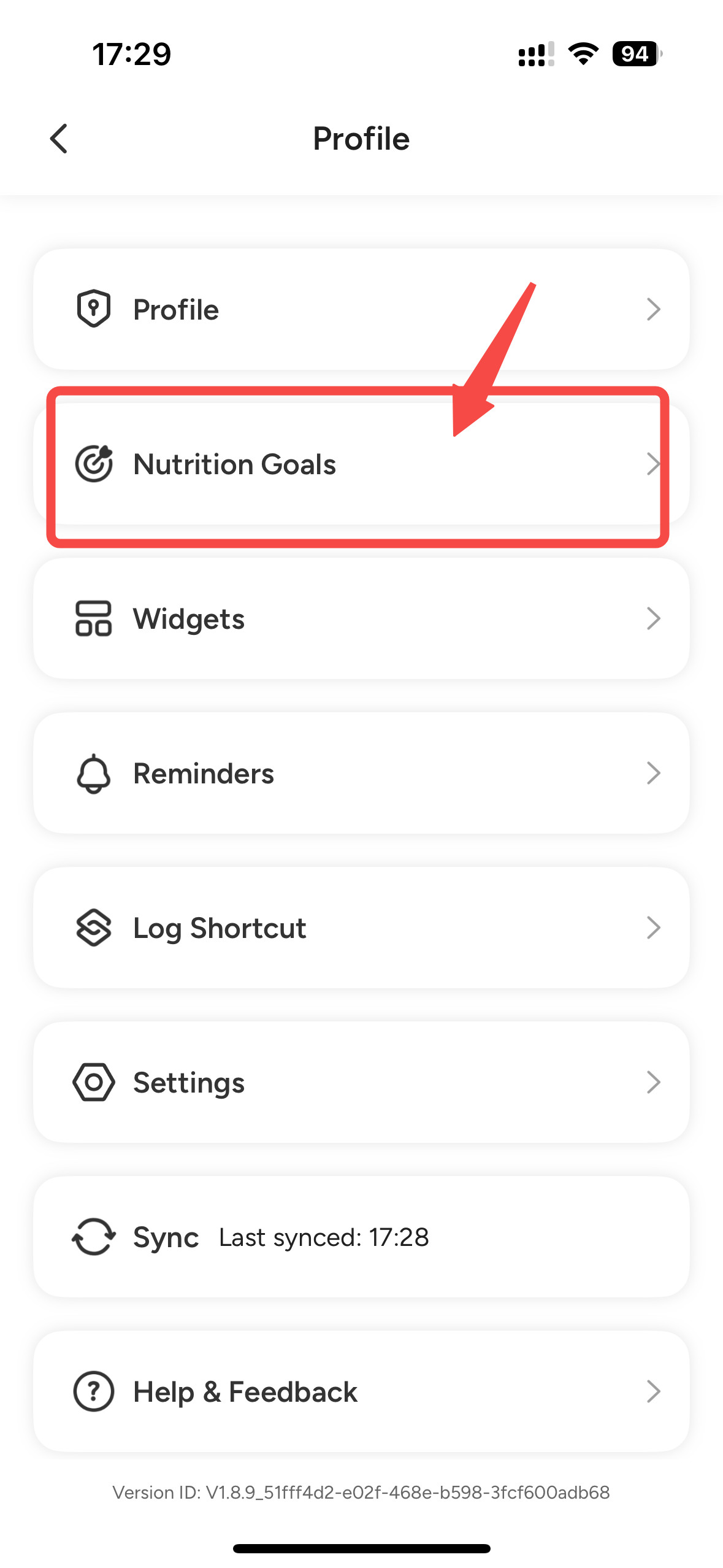 CaloCare food details deletion control