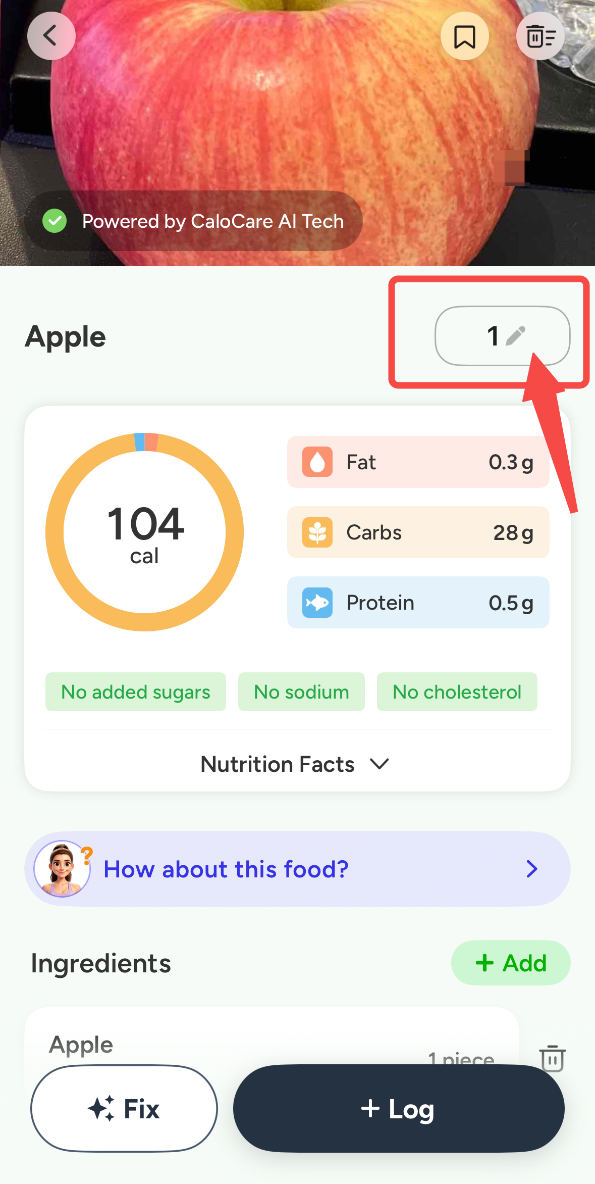CaloCare calorie goal editor